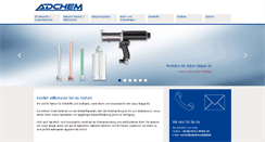 Desktop Screenshot of adchem.de